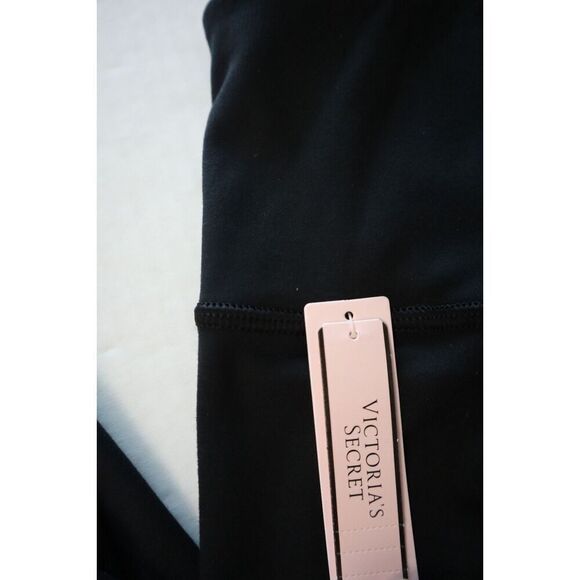 Victoria's Secret 11222522 Women Sz M Black Essential High-Rise Lace-Up Leggings - Picture 8 of 11